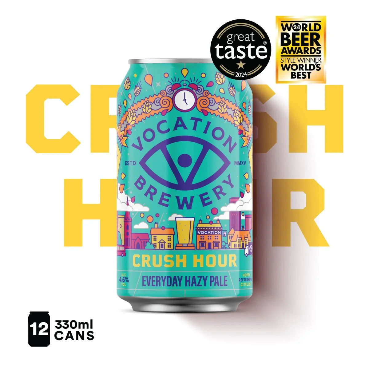 12PK Crush Hour | 4.6% Everyday Hazy Pale Ale 330ml - Image 3