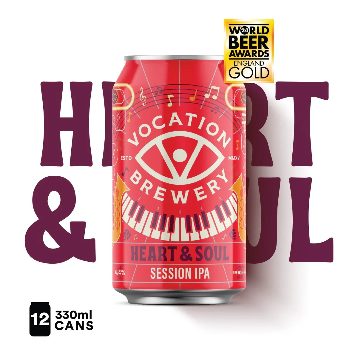 12PK Heart & Soul | 4.4% Gluten Free Session IPA 330ml - Image 3