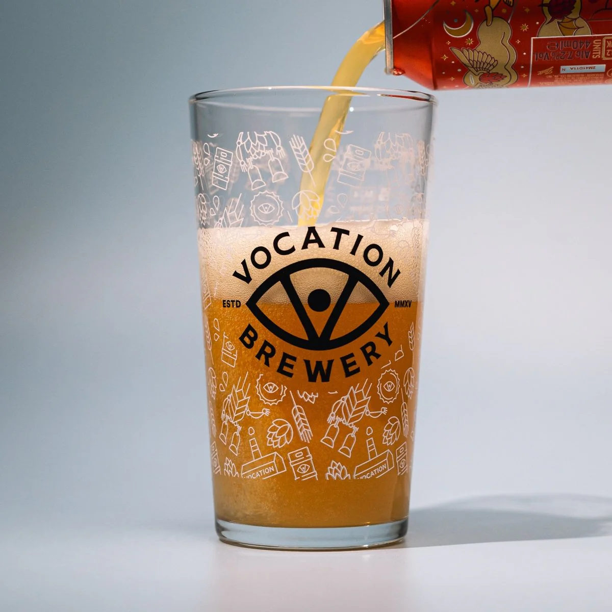 Vocation 'Eye Logo' Pint Glass | 20oz - Image 4